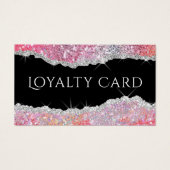 Pink-Glitzer-Treuekarte (Vorderseite)