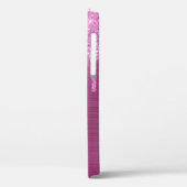 Pink Glitzer Tropfen Monogram Case-Mate iPhone Cas Hülle (Rückseite / Links)