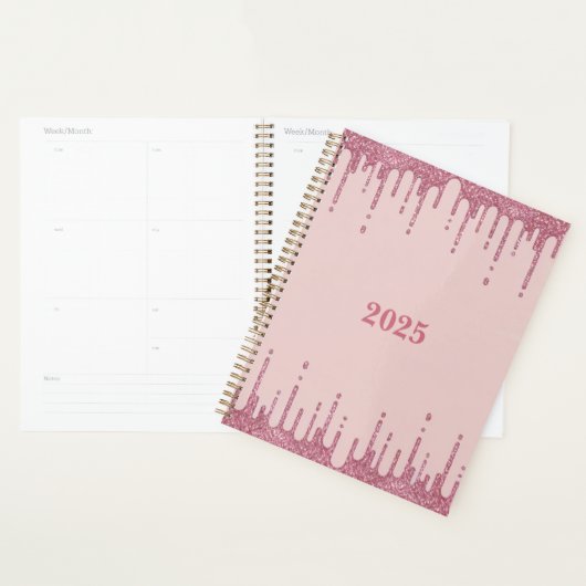 Pink Glitzer Tropfen Planer 2025 (Anzeige)