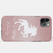 Pink Glitzer Unicorn iPhone Case für Case-Mate (Rückseite (Horizontal))
