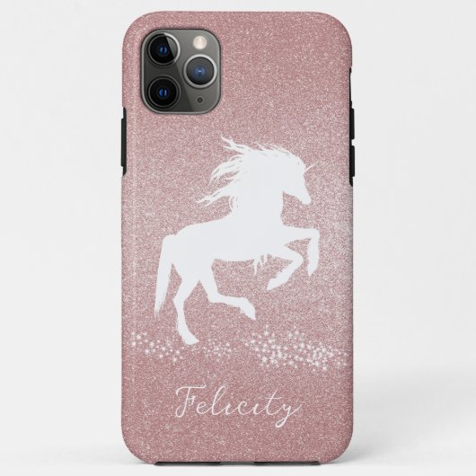 Pink Glitzer Unicorn iPhone Case für Case-Mate (Rückseite)