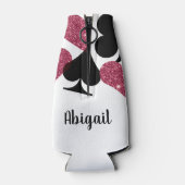 Pink Glitzer Vegas Bridesmaid Flasche Cooler Flaschenkühler (Rückseite)