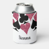 Pink Glitzer Vegas Thema Trauzeugin Individuelle N Dosenkühler (Kanne Rückseite)