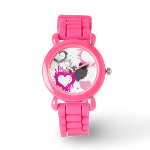 PINK GLITZER WATCH - JEWELRY - HERZEN - GIFTS ARMBANDUHR