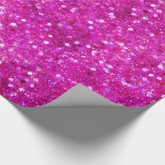 Pink-Glitzer-Wrapper Geschenkpapier (Ecke)