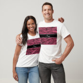 Pink Glitzer zebra streifen T-Shirt (Unisex)