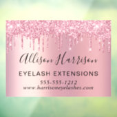 Pink Glitzern Beauty Business Fensteraufkleber (Blatt 3)