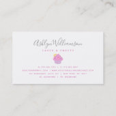 Pink Glitzern Cupcake Bäckerei Konditorei Koch Cat Visitenkarte (Rückseite)