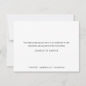 Pink Glitzern Shimmer Skriptgeschäft Dankeskarte (Rückseite)