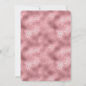 Pink Glitzy Cheetah Print Brautparty Einladung (Rückseite)