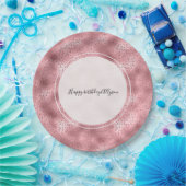 Pink Glitzy Cheetah Print Pappteller (Party)