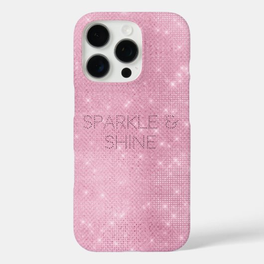 Pink Glitzy Chic Glam Sparkle Case-Mate iPhone Hülle (Rückseite)