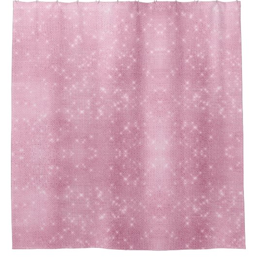 Pink Glitzy Chic Glam Sparkle Duschvorhang (Vorderseite)