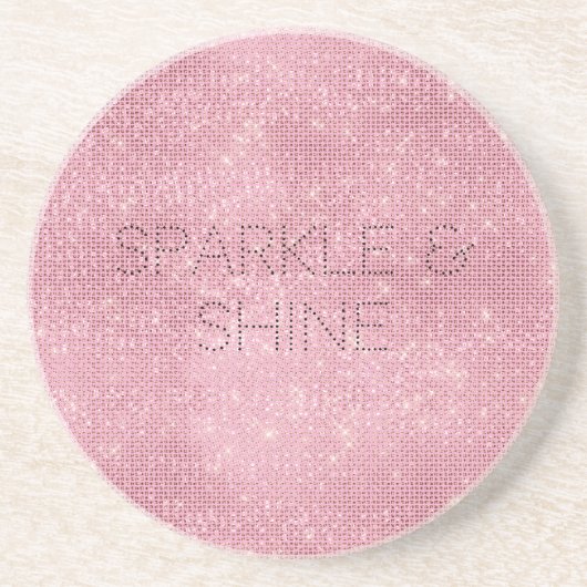 Pink Glitzy Chic Glam Sparkle Getränkeuntersetzer (Vorne)