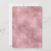 Pink Glitzy Glitzer Leopard Print Einladung (Rückseite)
