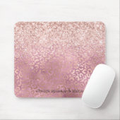 Pink Glitzy Glitzer Leopard Print Mousepad (Mit Mouse)