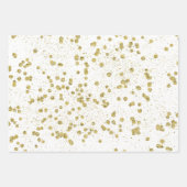 Pink Glitzy Gold Sparkle Confetti Dots Geschenkpapier Set (Vorderseite 2)