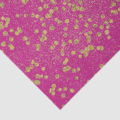 Pink Glitzy Gold Sparkle Confetti Dots Seidenpapier (Ausschnitt)