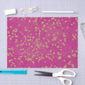 Pink Glitzy Gold Sparkle Confetti Dots Seidenpapier (Handwerk)