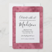 Pink Glitzy Lips Einladung (Vorderseite)