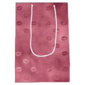Pink Glitzy Lips Mittlere Geschenktüte (Rückseite)