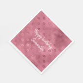 Pink Glitzy Lips Serviette (Ecke)