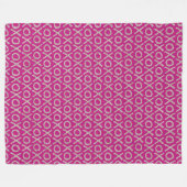 Pink Glitzy Silver XOXO Geburtstag Fleecedecke (Vorderseite (Horizontal))