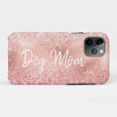 Pink Glitzy Sparkle Glitzer Dog Mama Case-Mate iPhone Hülle (Rückseite (Horizontal))