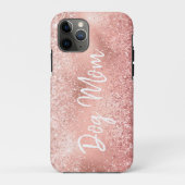 Pink Glitzy Sparkle Glitzer Dog Mama Case-Mate iPhone Hülle (Rückseite)