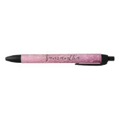 Pink Glitzy Sparkle Personalisiert Kugelschreiber (Unterseite)