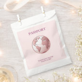 Pink Globe Passport Travel Baby Shower Geschenktütchen (Ausgeschnitten)