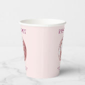 Pink Globe Passport Travel Baby Shower Pappbecher (Rechts)