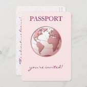 Pink Globe Passport Travel Books for Baby Begleitkarte (Vorne/Hinten)