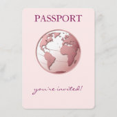 Pink Globe Passport Travel Books for Baby Begleitkarte (Vorderseite)
