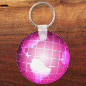 Pink Globe Schlüsselanhänger (Vorderseite)