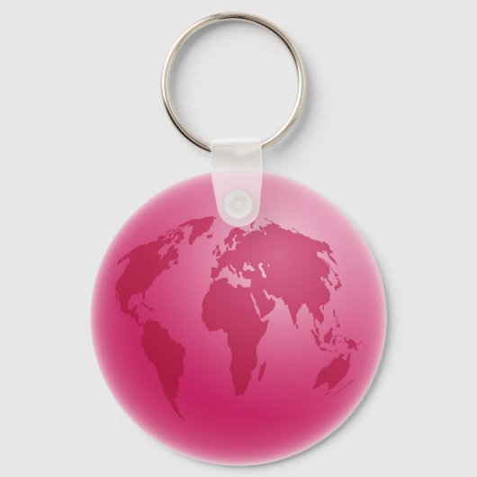 Pink Globe Schlüsselanhänger (Vorderseite)