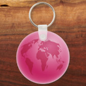 Pink Globe Schlüsselanhänger (Vorderseite)
