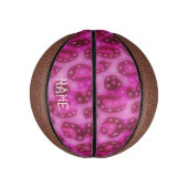Pink Glossy Cheetah Mini Basketball (Vertikal)