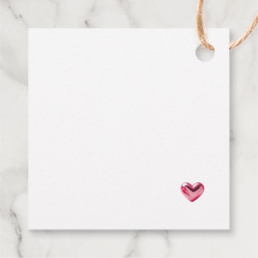 Pink Glossy Gefälligeags Geschenkanhänger (Rückseite)