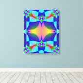 Pink Glow Geometric Design Wrapped Canvas Leinwanddruck (Insitu (Holzboden))