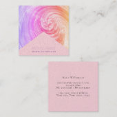 Pink Glow Pastell Sunset Hues Anwesen Agent Quadratische Visitenkarte (Vorne/Hinten)