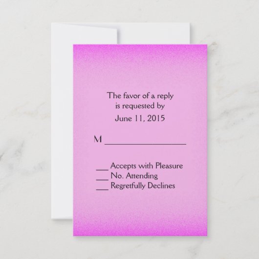 Pink Glow UAWG RSVP Karte (Vorderseite)