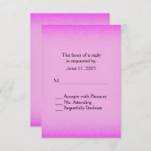 Pink Glow UAWG RSVP Karte (Vorne/Hinten)