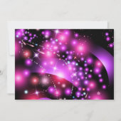 PINK GLOWING STARS 16 . Geburtstag 16 Einladung (Rückseite)