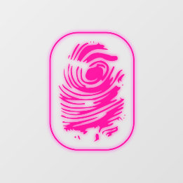 Pink Glows Fingerprint Window Cloning Fensteraufkleber