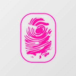 Pink Glows Fingerprint Window Cloning Fensteraufkleber