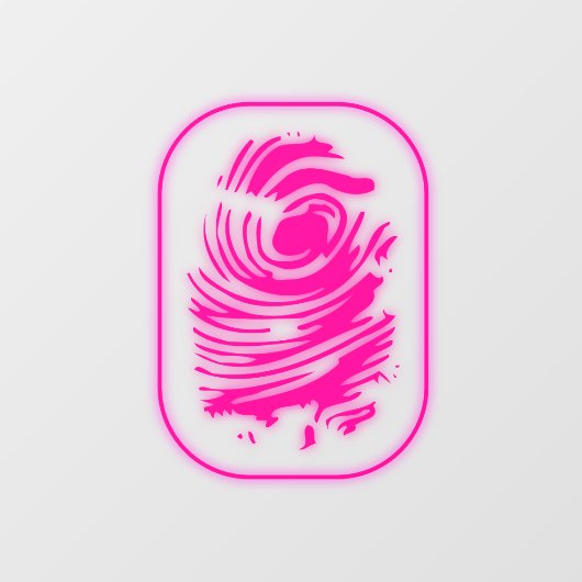 Pink Glows Fingerprint Window Cloning Fensteraufkleber (Blatt)