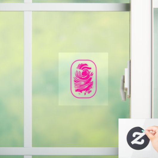 Pink Glows Fingerprint Window Cloning Fensteraufkleber (Zuhause)
