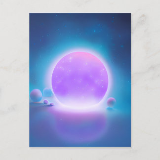 Pink Glows Planet Postkarte