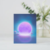 Pink Glows Planet Postkarte (Stehend Vorderseite)